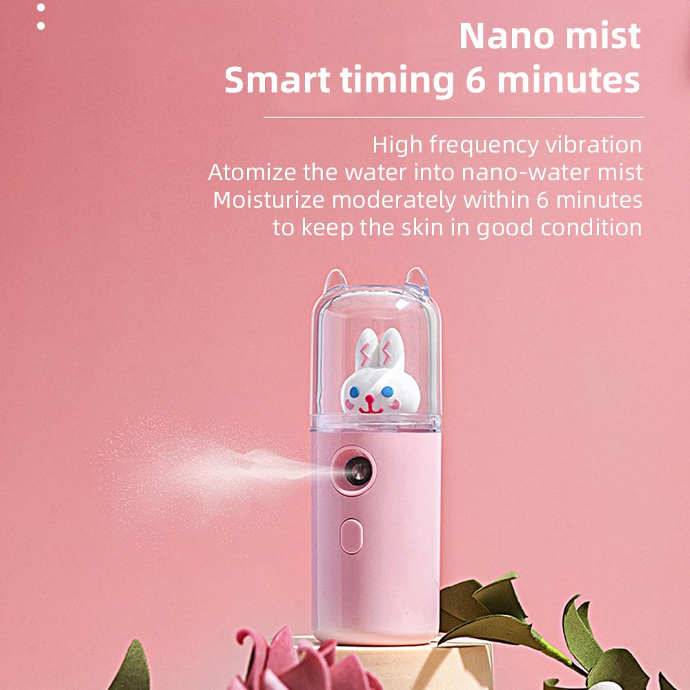 Sương Nano Mặt Phun USB Tạo Độ Ẩm Sạc Máy Xông Hơi Mặt Dưỡng Ẩm Làm Đẹp Nhạc Cụ Mặt Dụng Cụ Chăm Sóc Da