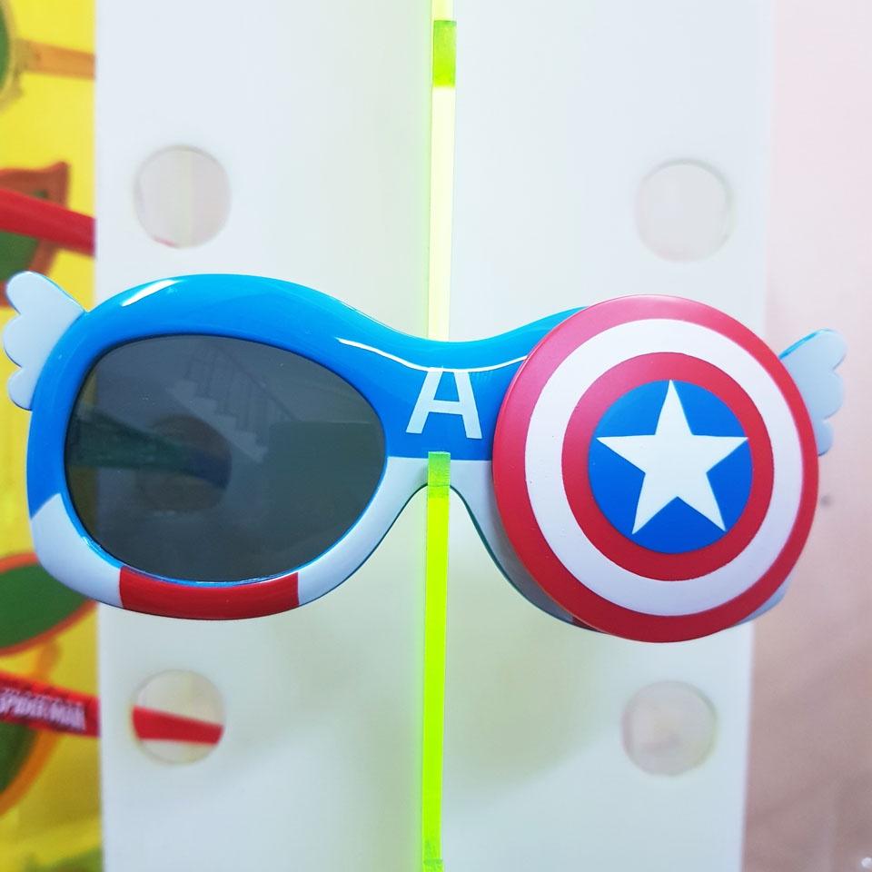 Mắt kính gọng dẻo chống UV siêu nhân captain american đội trưởng Mỹ cool ngầu