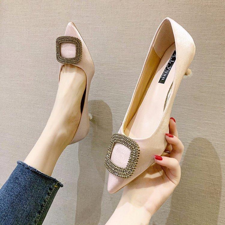 Giày Cao Gót Mũi Nhọn Phong Cách Hàn Quốc Nữ Tính