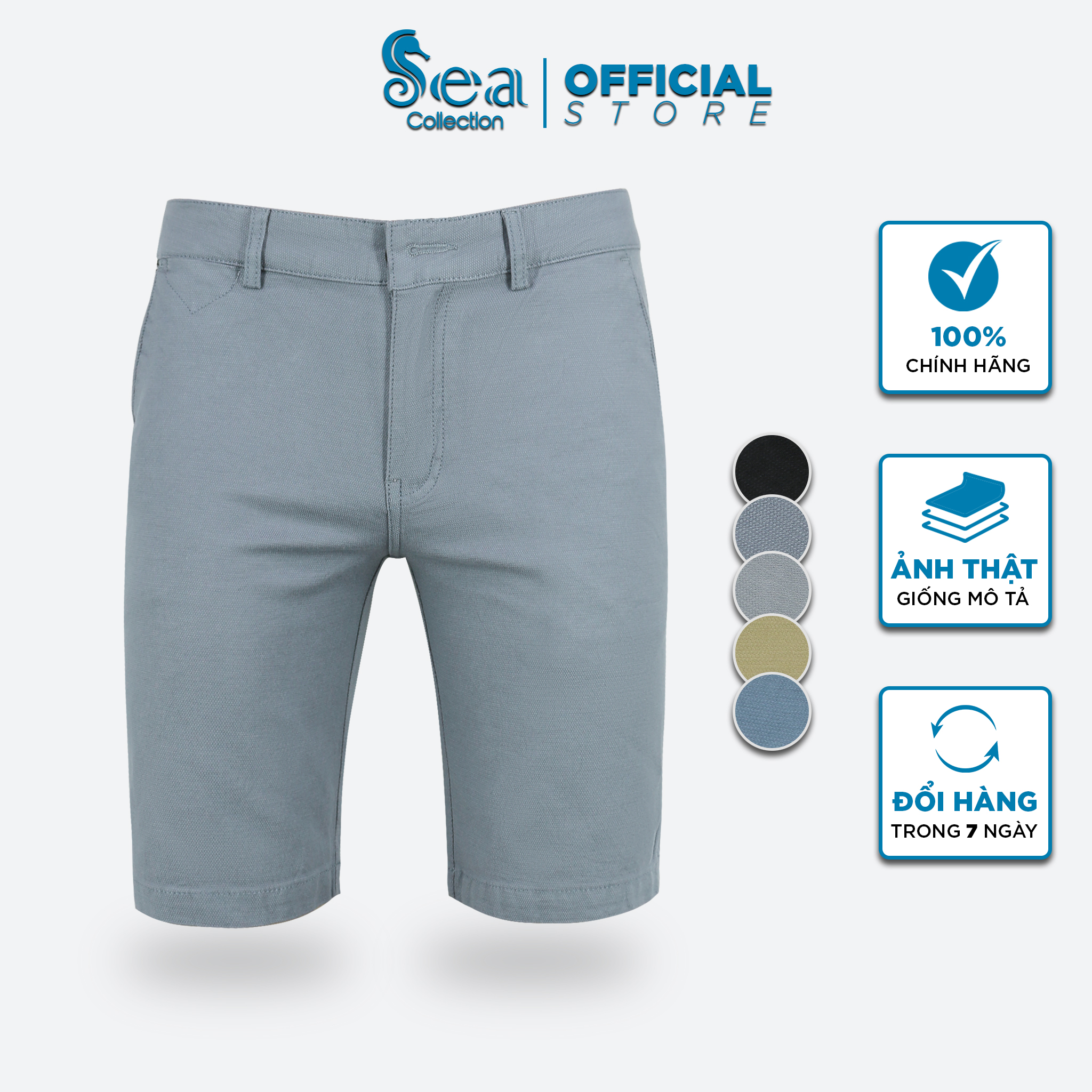 Quần short kaki bố nam Sea Collection 6849