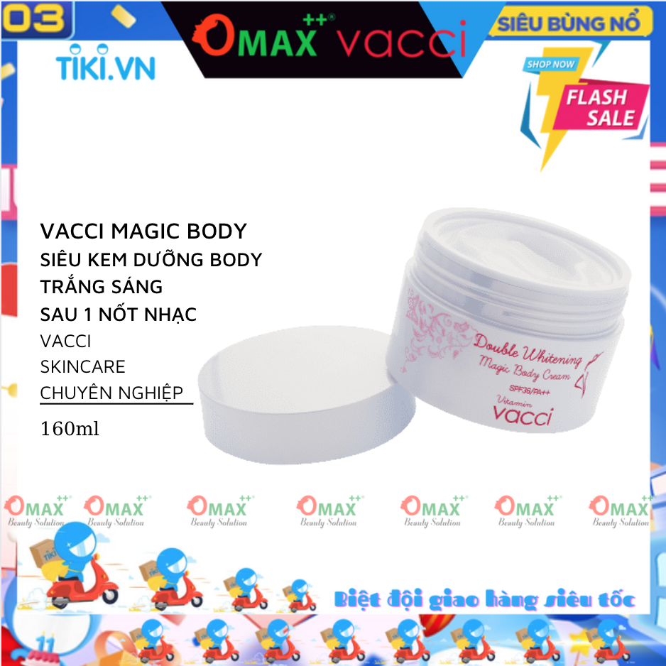 KEM DƯỠNG TRẮNG DA BODY VACCI - TRẮNG SÁNG TRONG 1 NỐT NHẠC