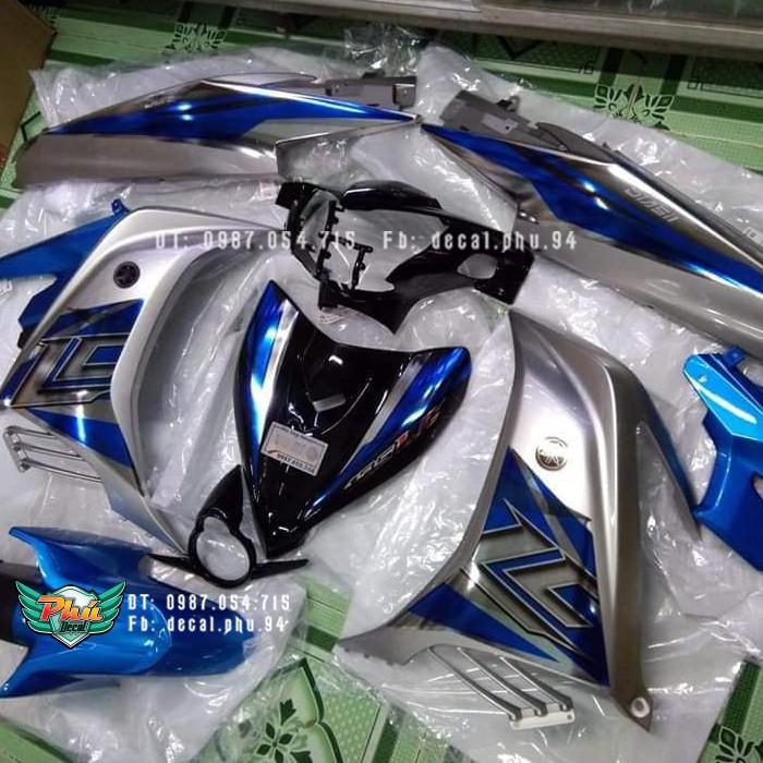 Tem rời Crom LC Exciter 135 xe bạc đen xanh