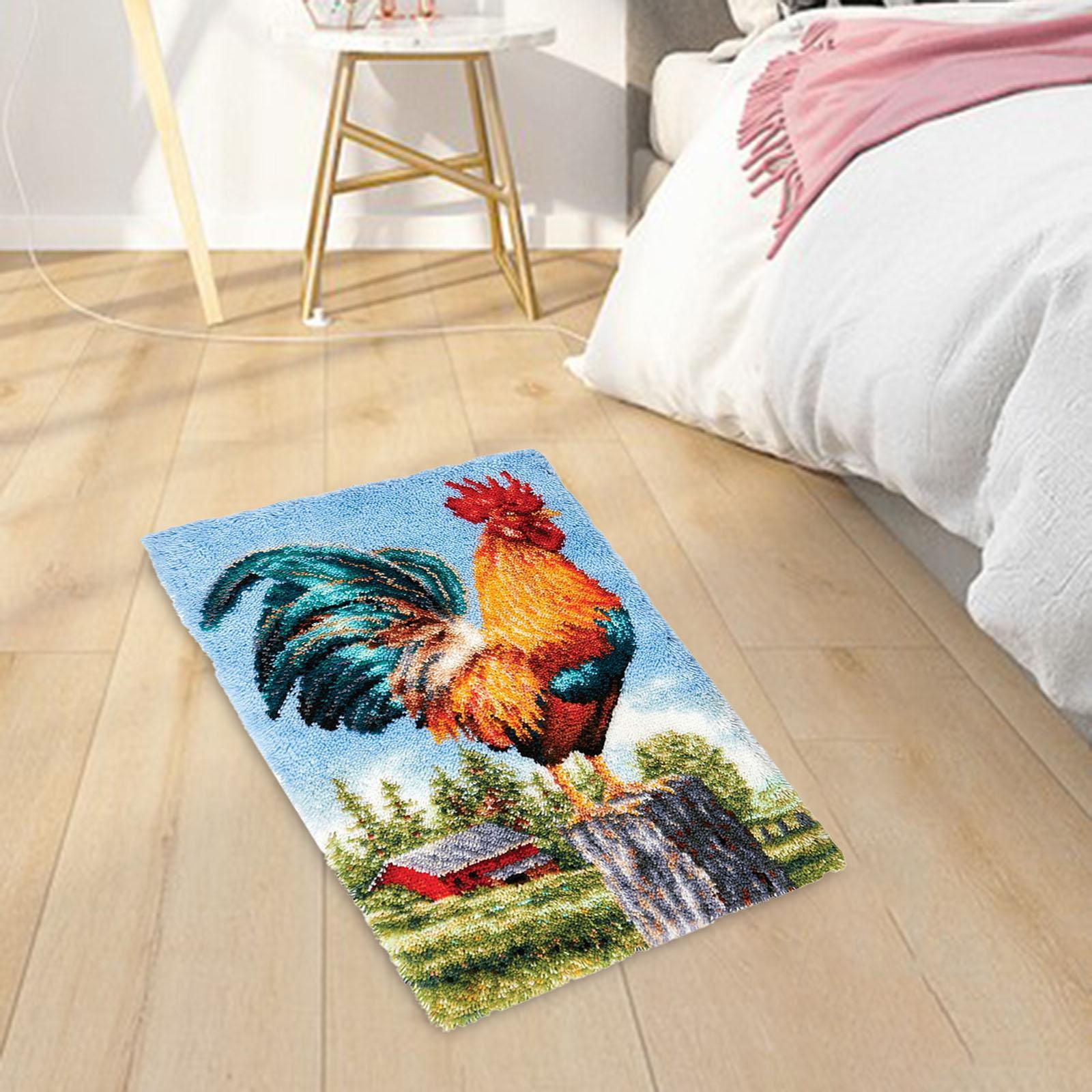 Bear Latch Hook DIY Hand Craft for Pillow Mat Cushion Carpet Rug 50x40cm