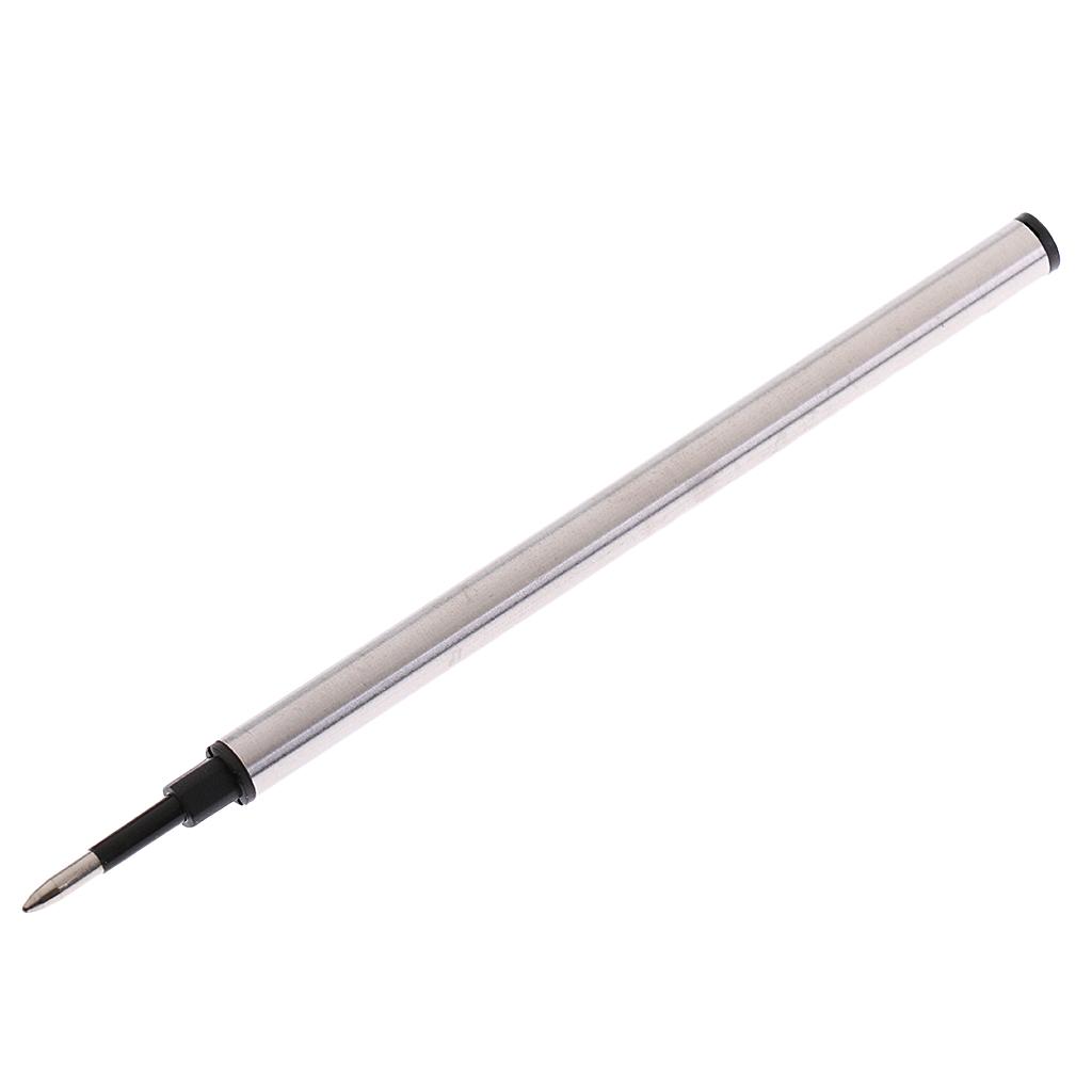 10PCS Metal Gel Pen Refill Rollerball Pen Standard Black Ink Writing Tools