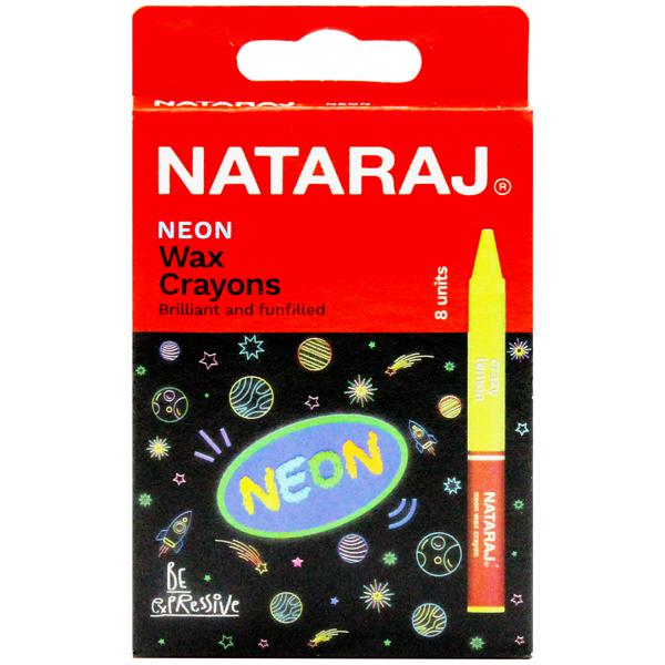 Hộp 8 Bút Sáp Màu Neon - Nataraj