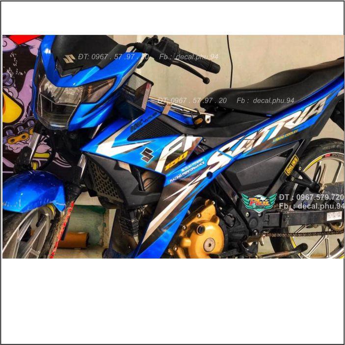 Tem Rời Satria Fi Xanh bạc xám