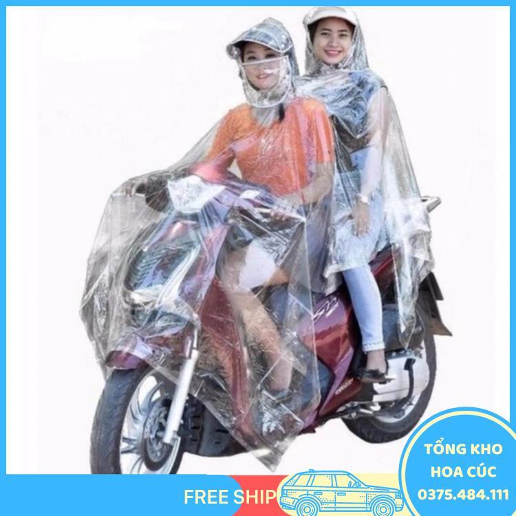 Áo Mưa Nhựa Vi Sinh Trong Suốt 2 Đầu - Vận Chuyển Miễn Phí Toàn Quốc