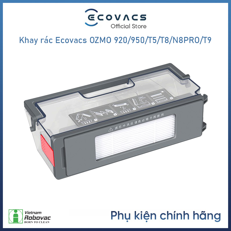 Khay Đựng Rác DEEBOT OZMO 920/ 950/ T5/ N8 PRO/ T8/ T8 AIVI- Hàng Chính Hãng