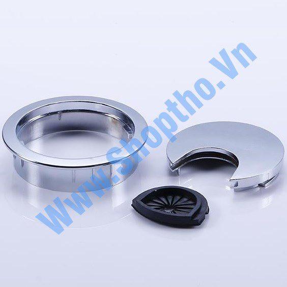 Bộ nắp luồn dây điện xi mạ D60mm