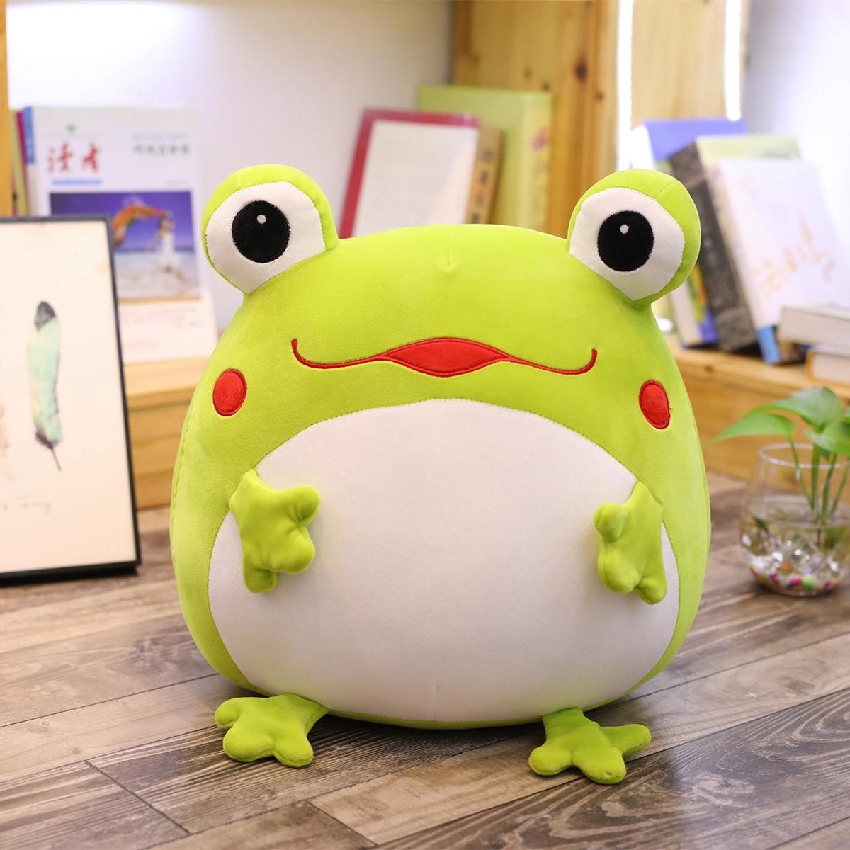 Dễ Thương Biểu Hiện Ếch Sang Trọng Đồ Chơi Hoạt Hình Hình Ếch Búp Bê Nhồi Bông Sofa Gối Đệm Vật Dụng Gia Đình Nhung 35Cm