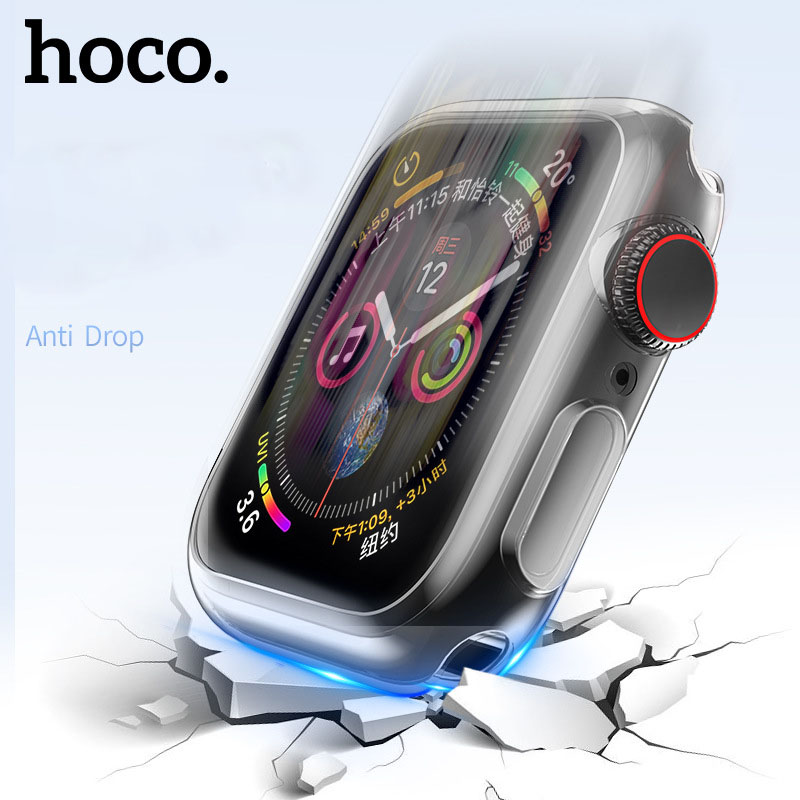 Ốp Case Bảo Vệ TPU Trong Suốt Hoco Cho Apple Watch Series 4/ 5/ 6/ SE Size 40/44mm_ Hàng Nhập Khẩu