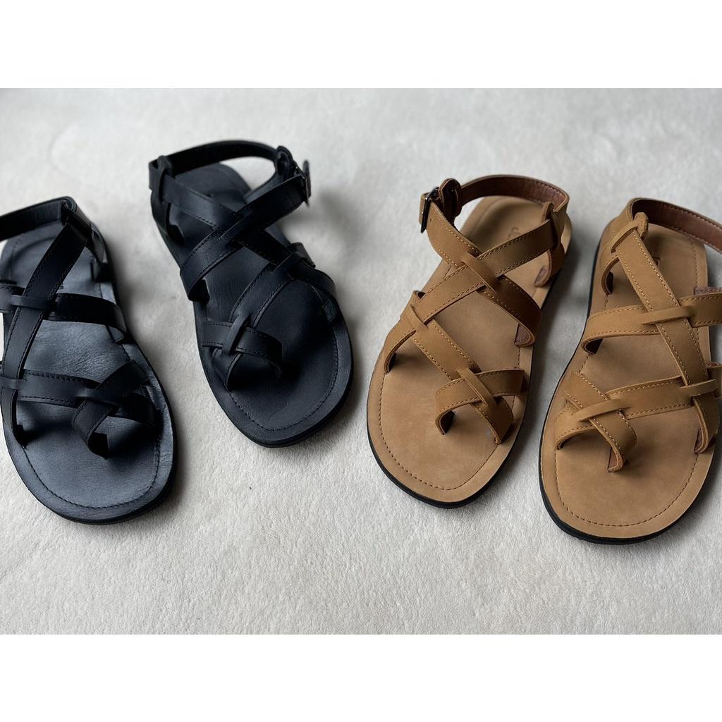 Sandal Nam Nữ JOURNEY Dây Kẹp Basic Unisex Chất Liệu Da Cao Cấp