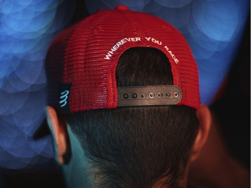 Mũ Chạy Bộ Compres Trucker Cap - Red/White