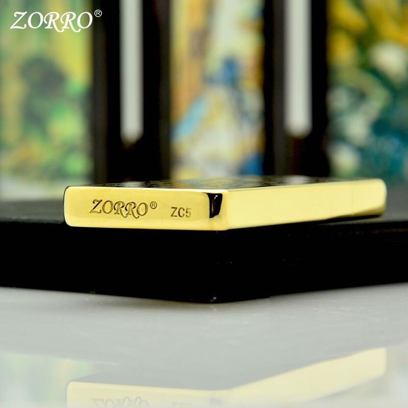 Hột Quẹt Bật Lửa Xăng Đá Zorro ZC5 Họa Tiết Rồng Vờn Mây Khí Thế Mạnh Mẽ Uy Quyền Đem Lại Sự May Mắn