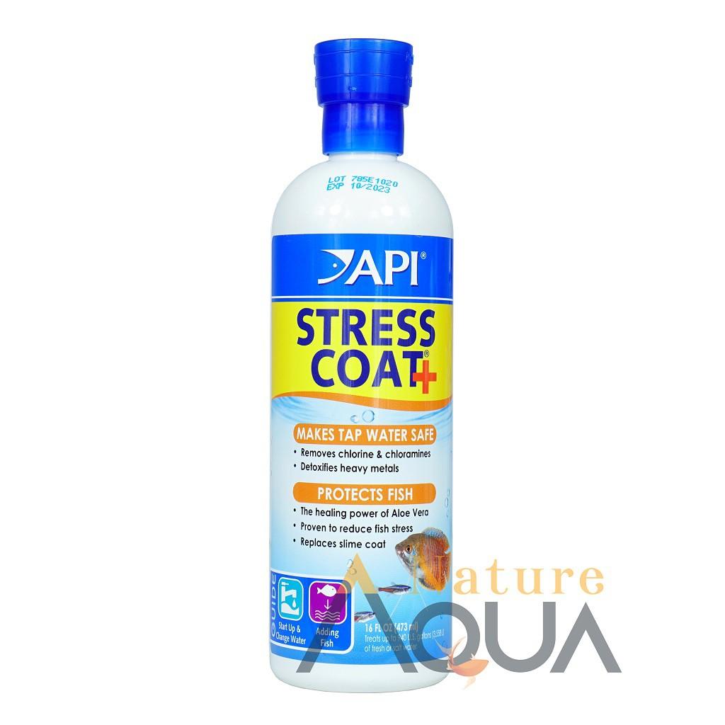 Dung dịch API Stress Coat bảo vệ nhớt,giảm stress,khử clo kim loại cho hồ cá chai 118ml/237ml/473ml Made in USA