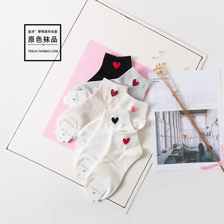 Tất hình trái tim cổ ngắn