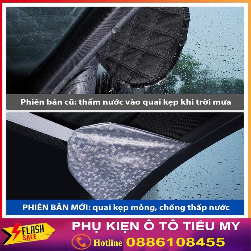 Bạt phủ kính lái ô tô 4 lớp PHỦ TRÁNG NHÔM cao cấp chống nắng, chống gió