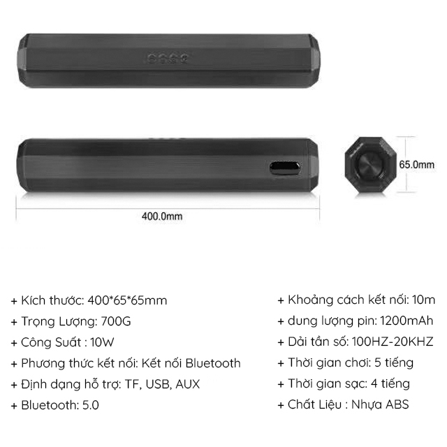 Loa Thanh Bluetooth Gaming Soundbar Thiết Kế Mới Công Suất Lớn A21 Để Bàn Dùng Cho Máy Vi Tính PC, Laptop, Tivi