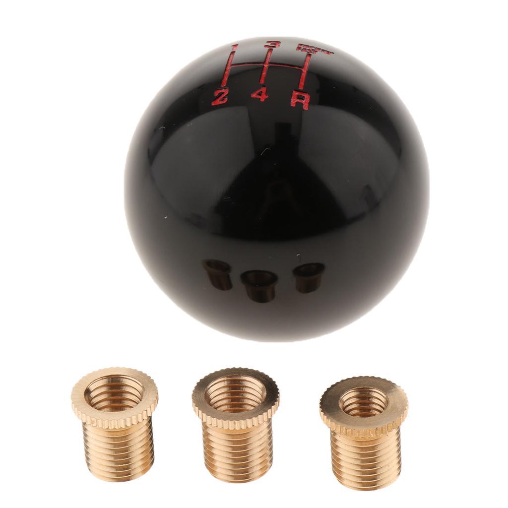 Universal Car 5 Manual Speed Round Ball Gear   Knob Lever  Black