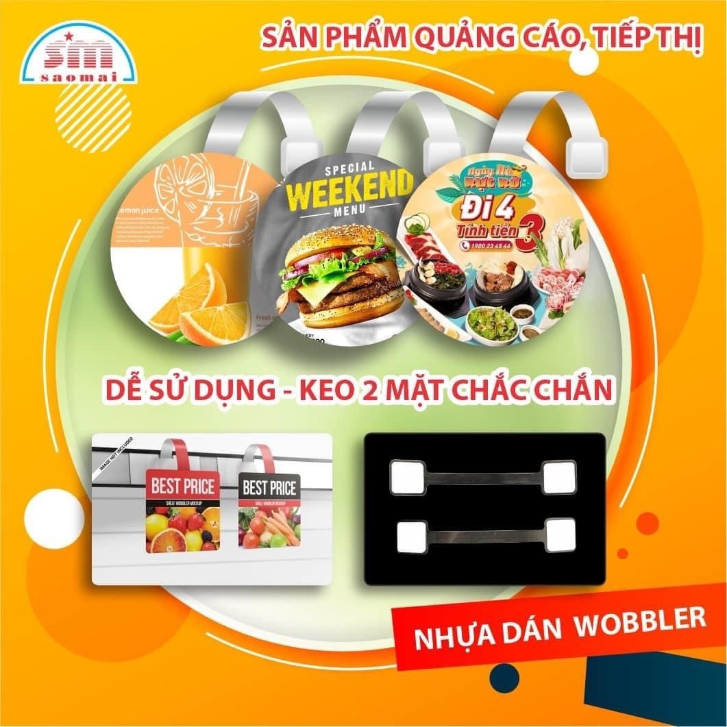 Nhựa dán Wobbler 2x12cm