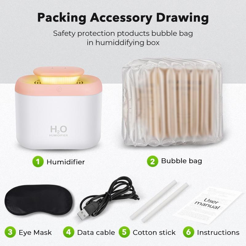 SaengQ Điện Máy Tạo Độ Ẩm Không Khí Khuếch Tán Hương Thơm Khuếch Tán USB Văn Phòng Phun Sương Tạo Phun Sương Tạo Ẩm Hình Ếch Con Máy Khuếch Tán Tinh Dầu Với Đèn LED 3.5L