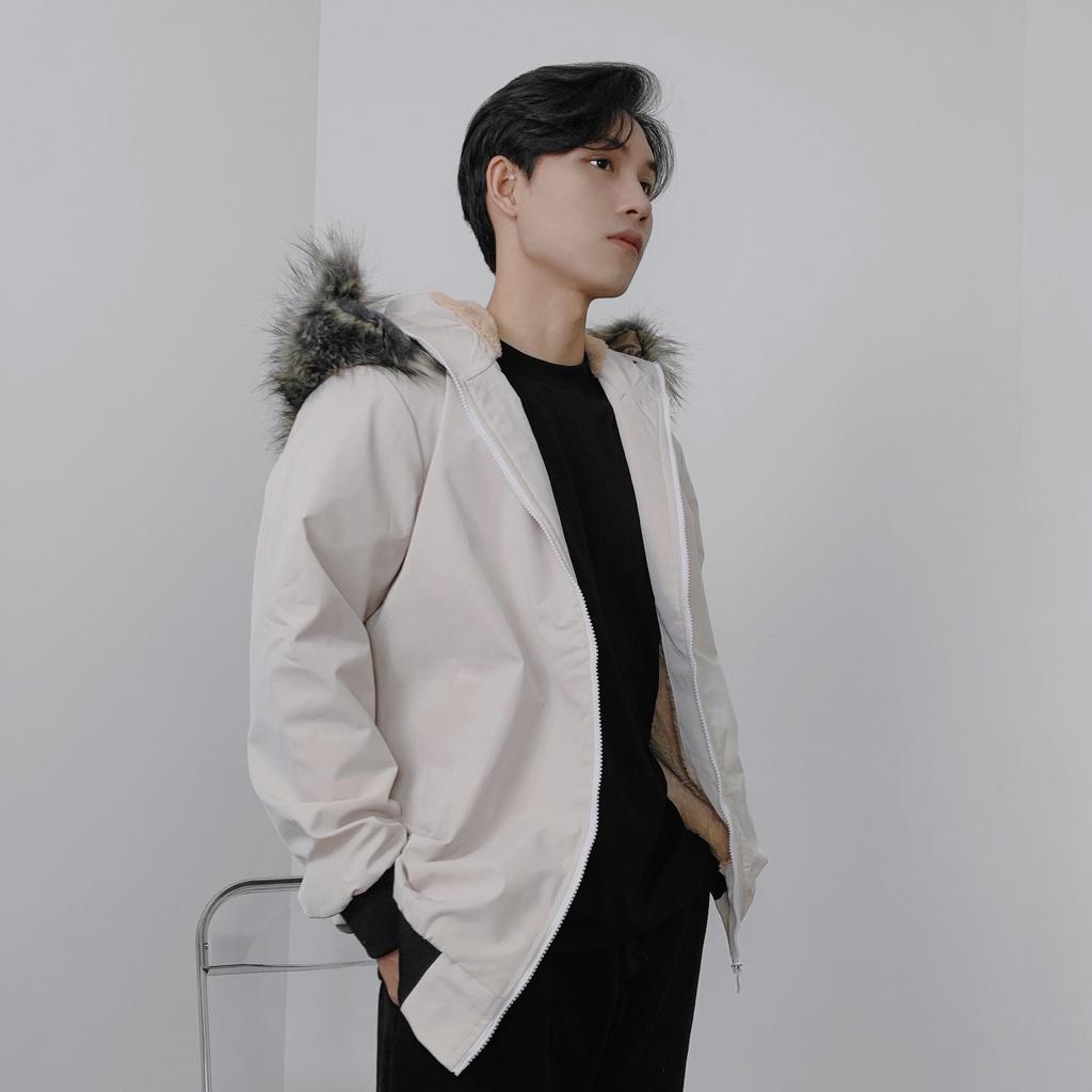 Áo khoác lót lông Fur Jacket, Áo Khoác KaKi Nam Nữ Unisex Trẻ Trung JACK LANE