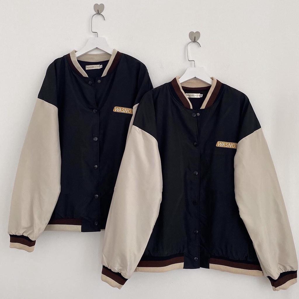 Áo Bomber Dù 2 lớp lót dày siêu chất bóng chày thêu Was - Form chuẩn Unisex Nam Nữ Couple Freesize