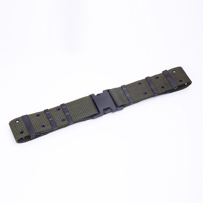 Thắt lưng chiến thuật mới Nylon Nylon Automatic Khóa điều chỉnh đai Quân đội Điên săn bắn ngoài trời Training Hỗ trợ vòng eo Hỗ trợ 125cm Color: As shown