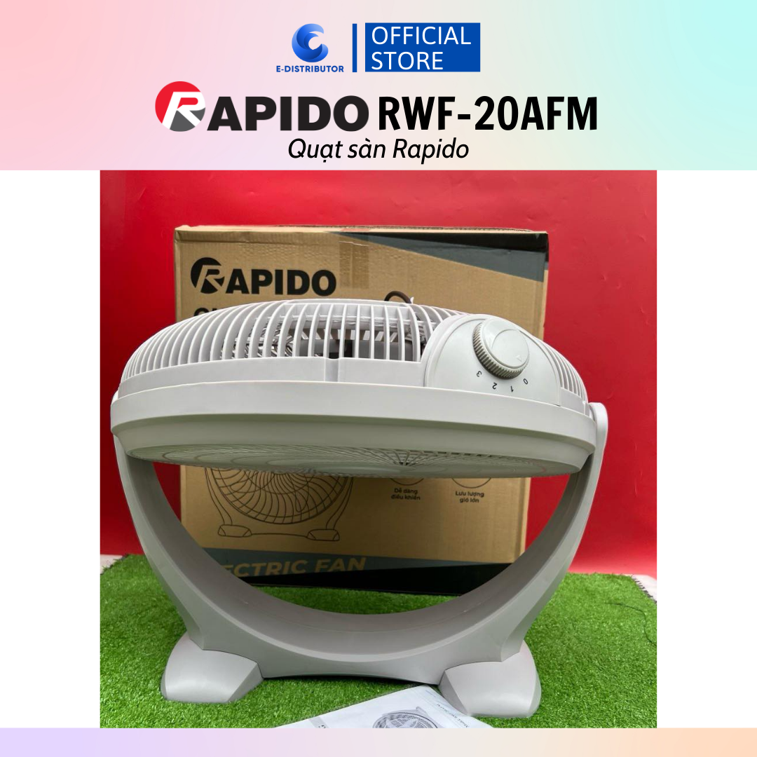 Quạt sàn Rapido RWF-20AFM (Công suất 60W) - Hàng chính hãng - Điện áp: ~ 220V – 240V/ 50 Hz  - Công suất: 60W