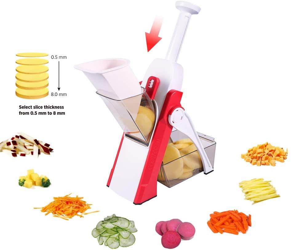 Một Lần Cho Tất Cả. Phụ Kiện Nhà Bếp Lát Cắt Julinner Xúc Xắc Dụng Cụ Thái Lát Rau Củ, Mandoline Cắt Lát, Cắt Thực Phẩm,