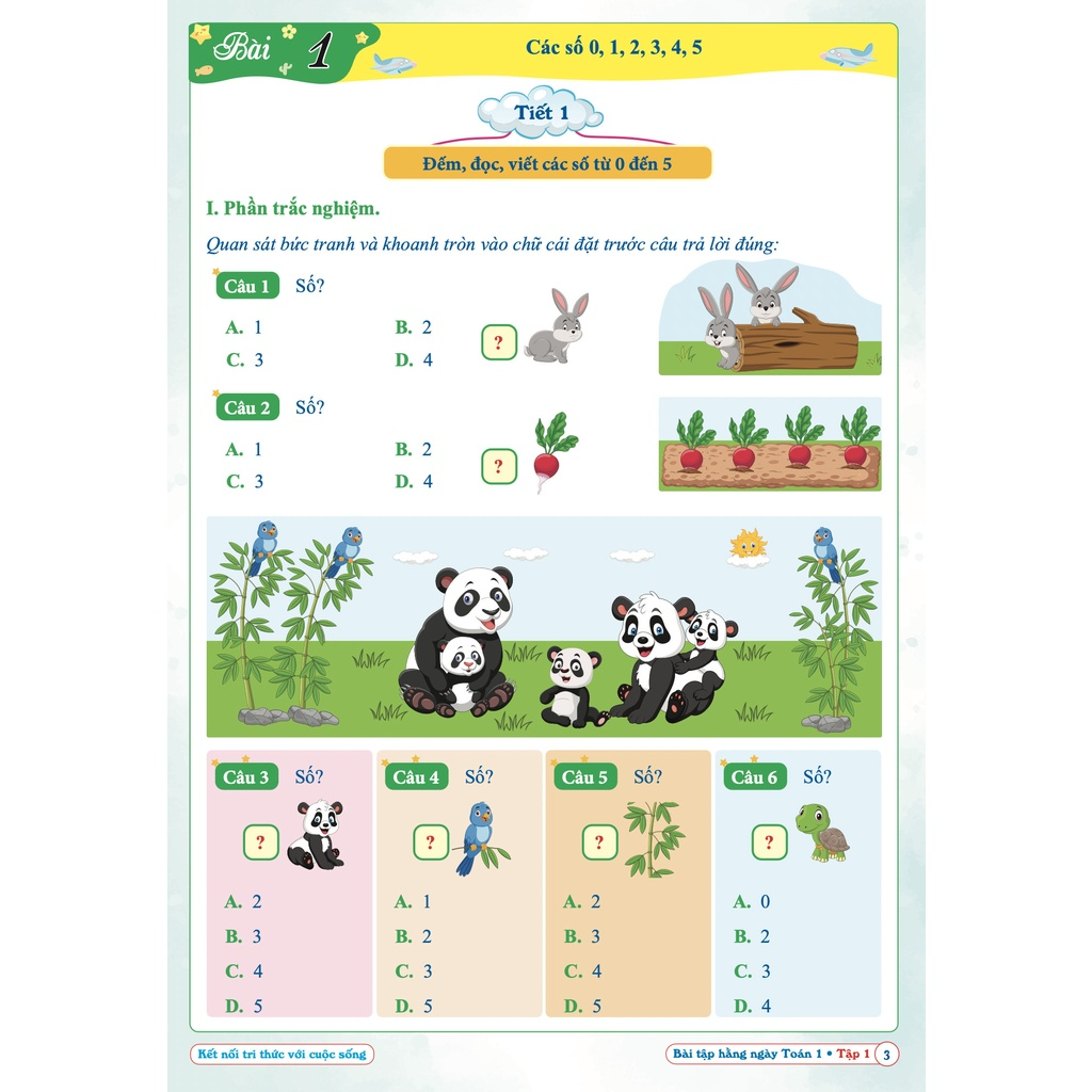 Bài Tập Hằng Ngày Toán Lớp 1 - Kết Nối Tri Thức Với Cuộc Sống - Tập 1 - Bản Quyền