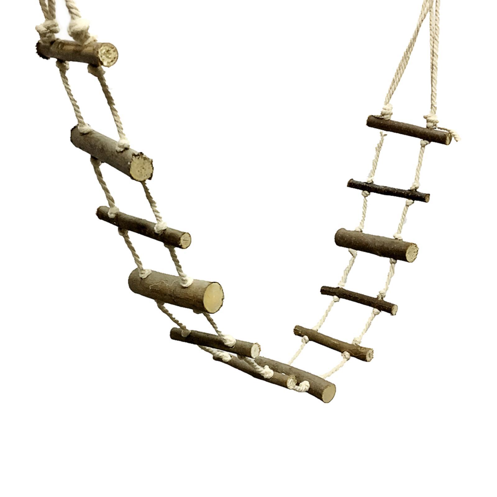 Pet Parrot Hamster Climbing Ladder Play Toy Birds Hanging Bridge Rat Mouse