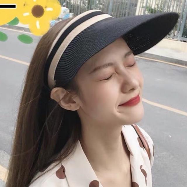 Mũ cói che nắng nón cói xinh - Khăn turban
