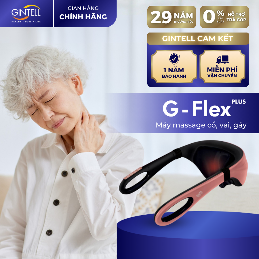 GIÁ SỐC Máy Massage Cổ, Vai, Gáy GINTELL – G-Flex PLUS Chính Hãng  1 Năm Bảo Hành