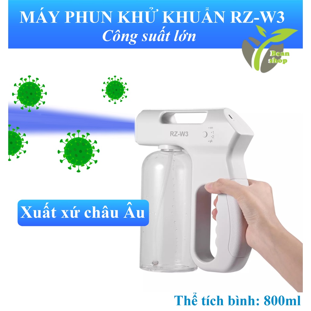 Máy Phun Khử khuẩn Cầm Tay NANO CV Xịt Khử Khuẩn Tia Cực Tím Thế Hệ Mới, Công Suất Mạnh Mẽ, Khoảng Cách Phun Xa Lên Đến 1.5m - Hàng chính hãng