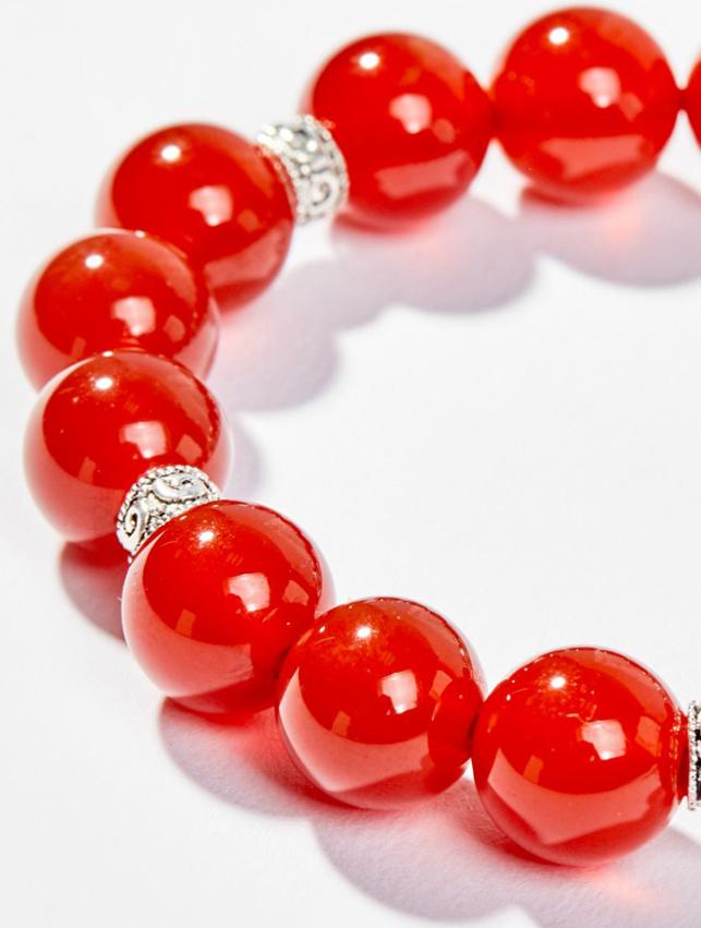 Vòng Tay Phong Thủy Đá Mã Não Đỏ Phối Charm Tỳ Hưu Bạc Mệnh Hỏa, Thổ Ngọc Quý Gemstones