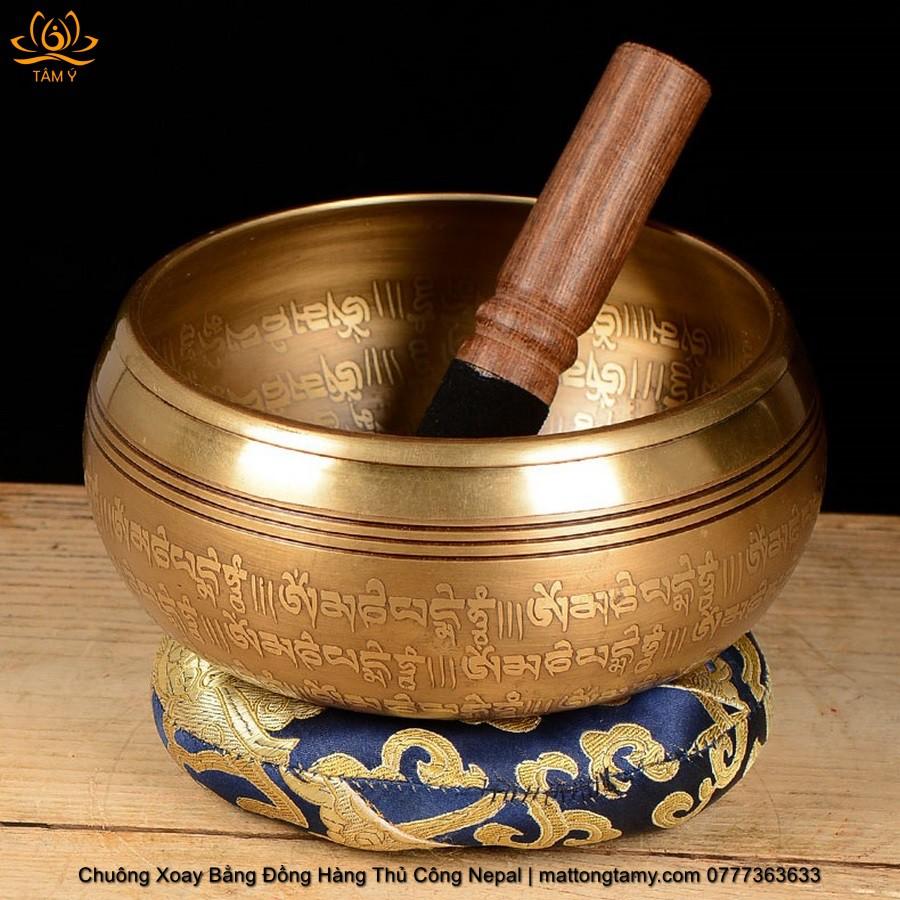 |Tặng Lót Chuông + Chày| Chuông Xoay Bằng Đồng Hàng Thủ Công Nepal