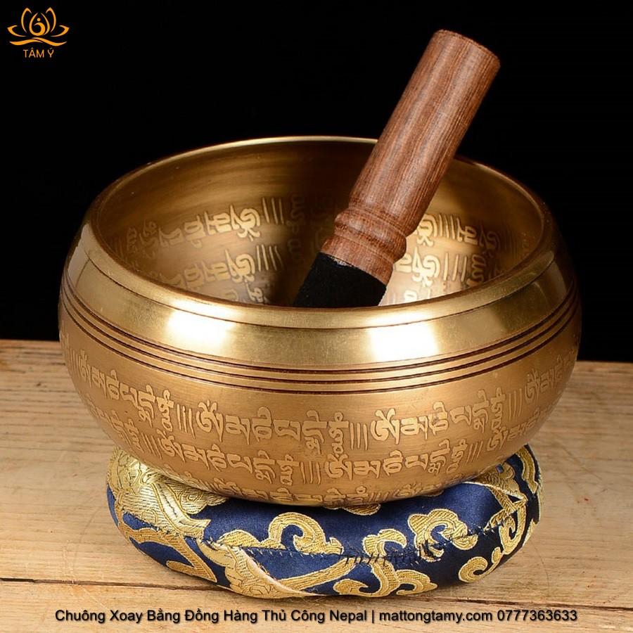 |Tặng Lót Chuông + Chày| Chuông Xoay Bằng Đồng Hàng Thủ Công Nepal (Chuông Hát - Singing Bowl)