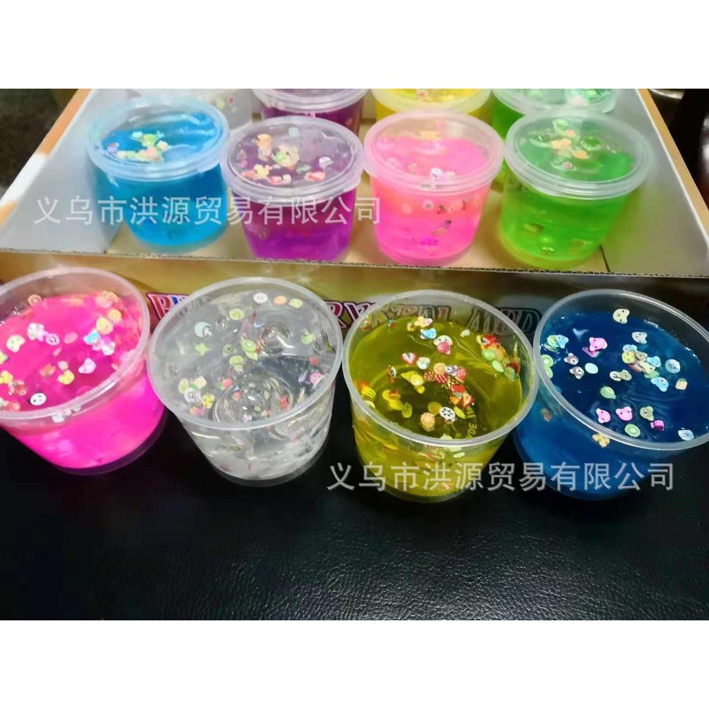 Slime dạng âu đầy charm hoa quả 9 màu cực đẹp Đồ chơi hũ slam chất nhờn ma quái squishy dẻo bóng phồng phình