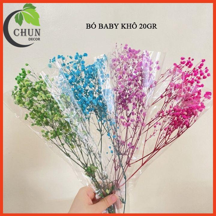 Hoa Giả, Bó Hoa Baby Khô 20gr, 60gr Trang Trí Nhà Cửa, Cửa Hàng, Làm Đồ Handmade