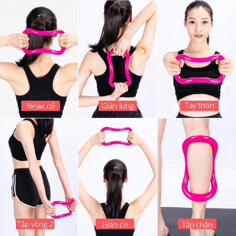Combo 3 dụng cụ Yoga : 1 Vòng EVA bản 13cm chịu lực 200kg + 1 bóng hơi gai đàn hồi ( tặng dụng cụ bơm ) + 1 vòng Myring