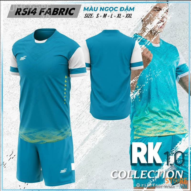 Quần áo đá bóng RK1.0 màu xanh ngọc