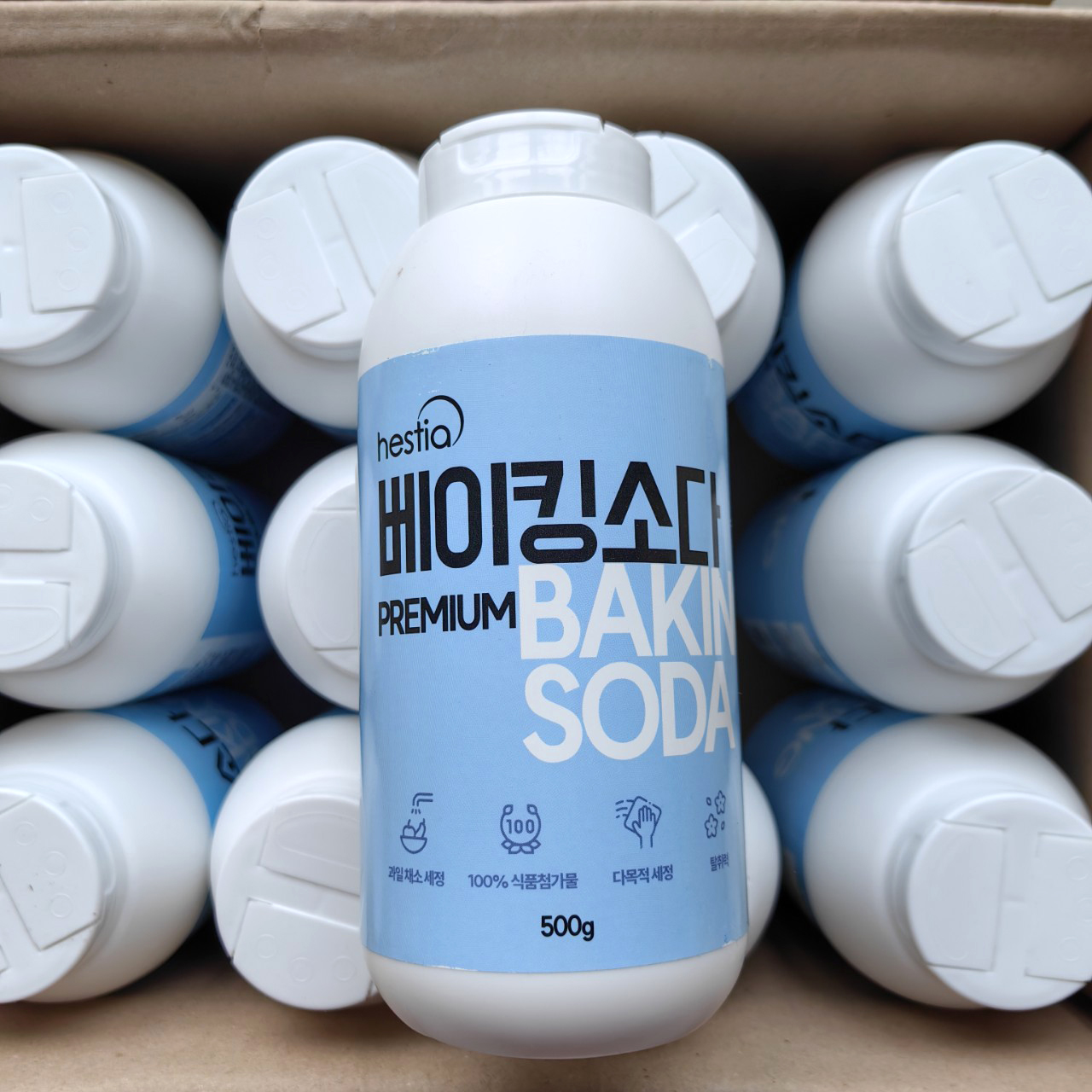 Bột làm sạch lồng máy giặt và tẩy cặn canxi nhà tắm Hestia Permium Hàn Quốc 500g