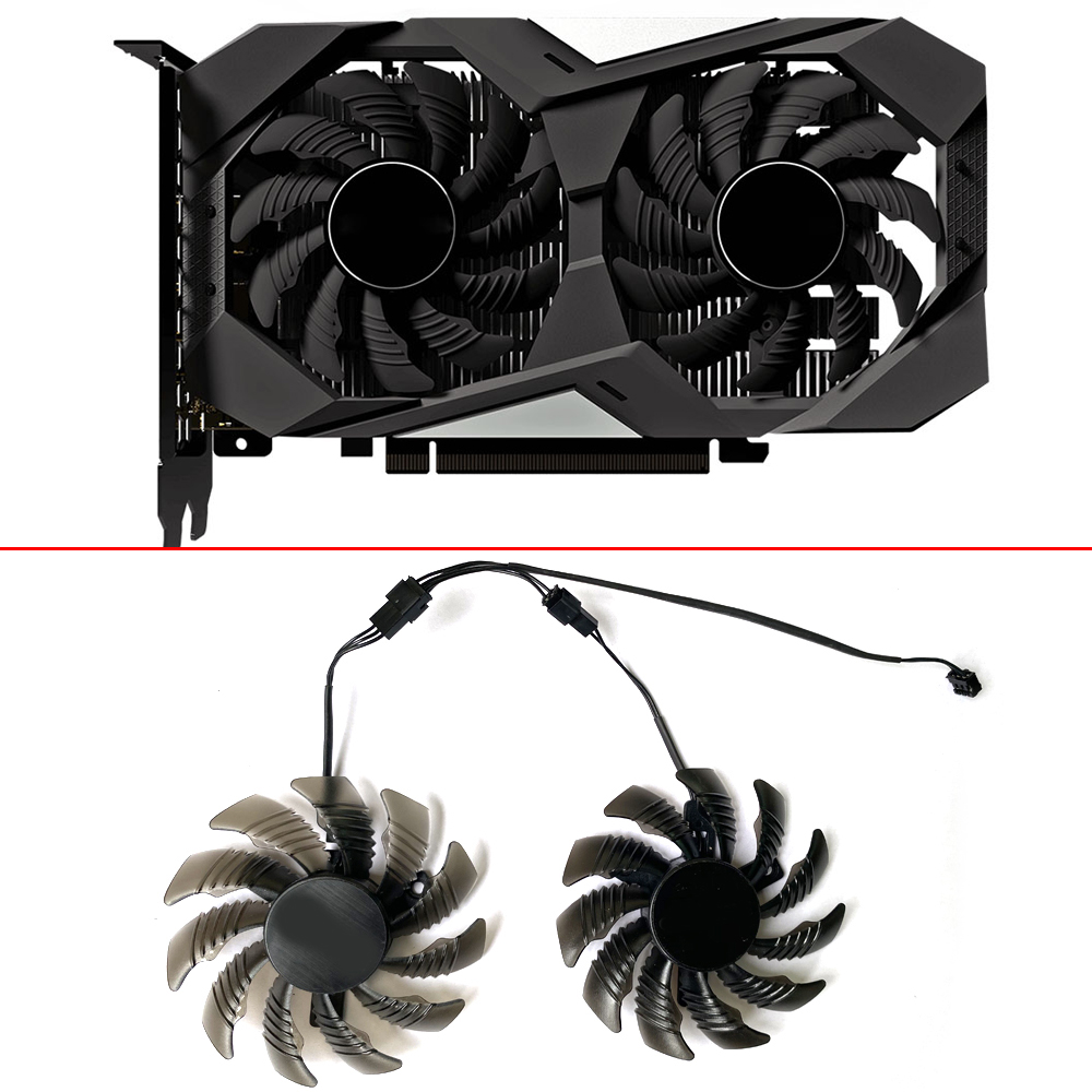 2pcs MỚI 78MM cho Card đồ họa Gigabyte GTX960 GV-N960OC-2GD Quạt làm mát card đồ họa GTX 460 465 560 Ti 580 650 750Ti Quạt làm mát card đồ họa 75MM 12V