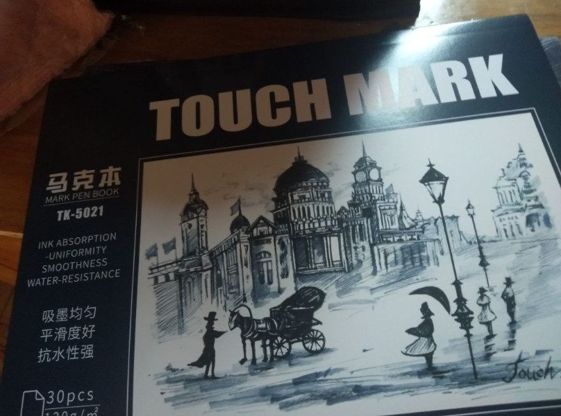 Sổ vẽ, viết Touch Mark chuyên dụng dành cho mỹ thuật dùng để vẽ màu nước, chì, màu bộ kích thước a5, 100% bột giấy ECF