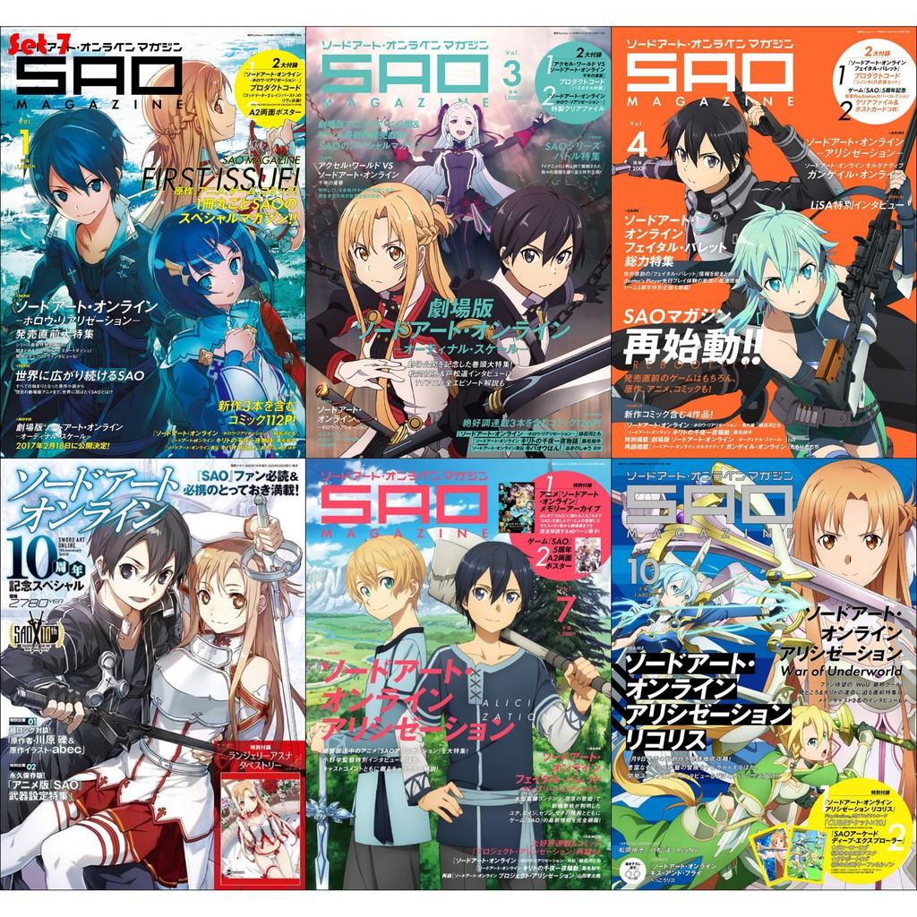 Bộ 6 Poster anime Sword Art Online - Đao Kiếm Thần Vực (2) (bóc dán) - A3,A4,A5