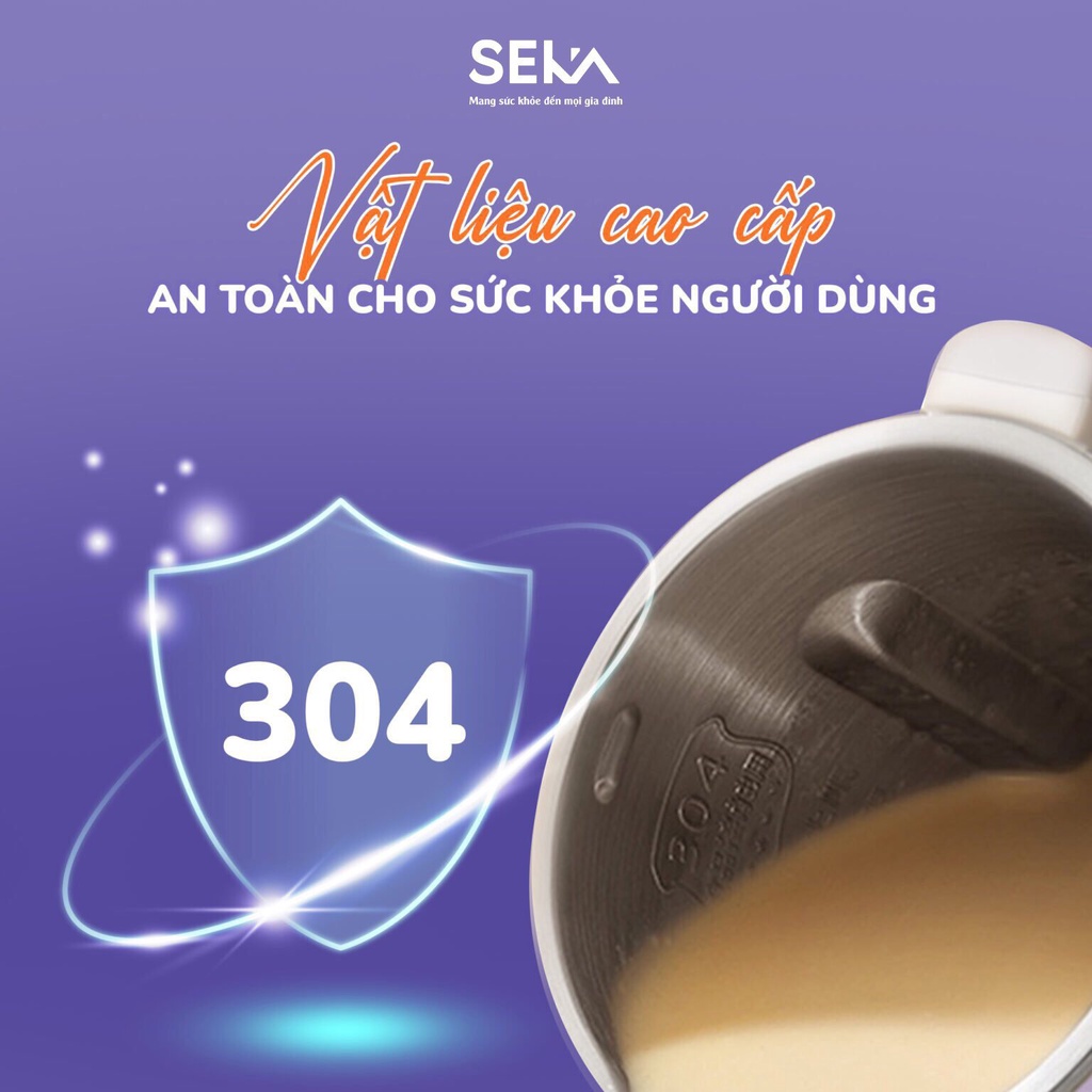 [Hàng Chính Hãng]Máy Làm Sữa Hạt Mini Máy Nấu Sữa Hạt Đa Năng SEKA SK320 600ml công suất 600W 5 chức năng bảo hành 12 tháng