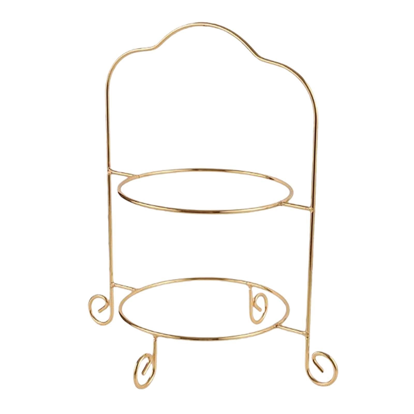 2 Tier Dessert Pastry Plate Rack Cookie Display Platter Scene Props Easy Access to Food for Birthday Parties Baby Showers