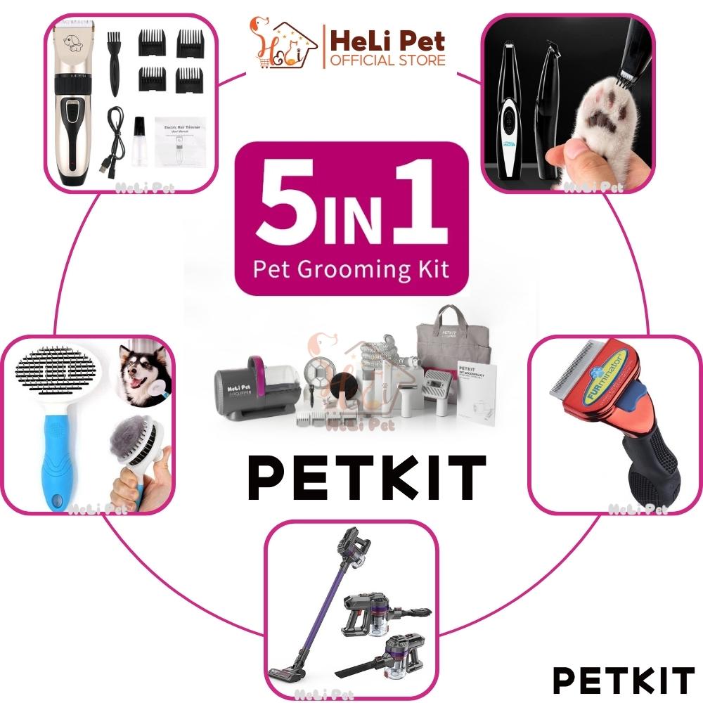 Máy Cắt, Tỉa, Hút Lông Chó Mèo 5 Công Dụng PETKIT AirClipper 5-in-1 Pet Grooming Kit - HeLiPet