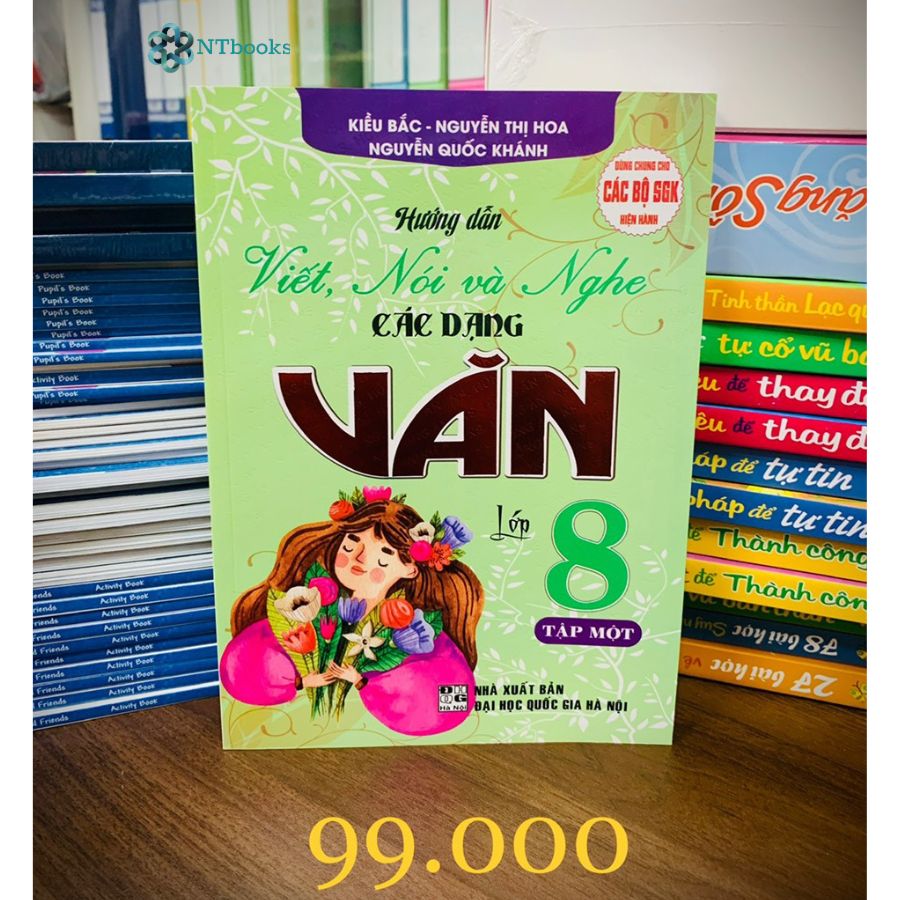 Combo 2 cuốn Sách Hướng Dẫn Viết, Nói Và Nghe Các Dạng Văn Lớp 8 Tập 1 + Tập 2 - Dùng Chung Cho Các Bộ SGK Hiện Hành